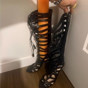 Vince Camuto Black Gladiator Heels
